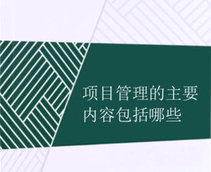 項目管理的主要內容包括哪些